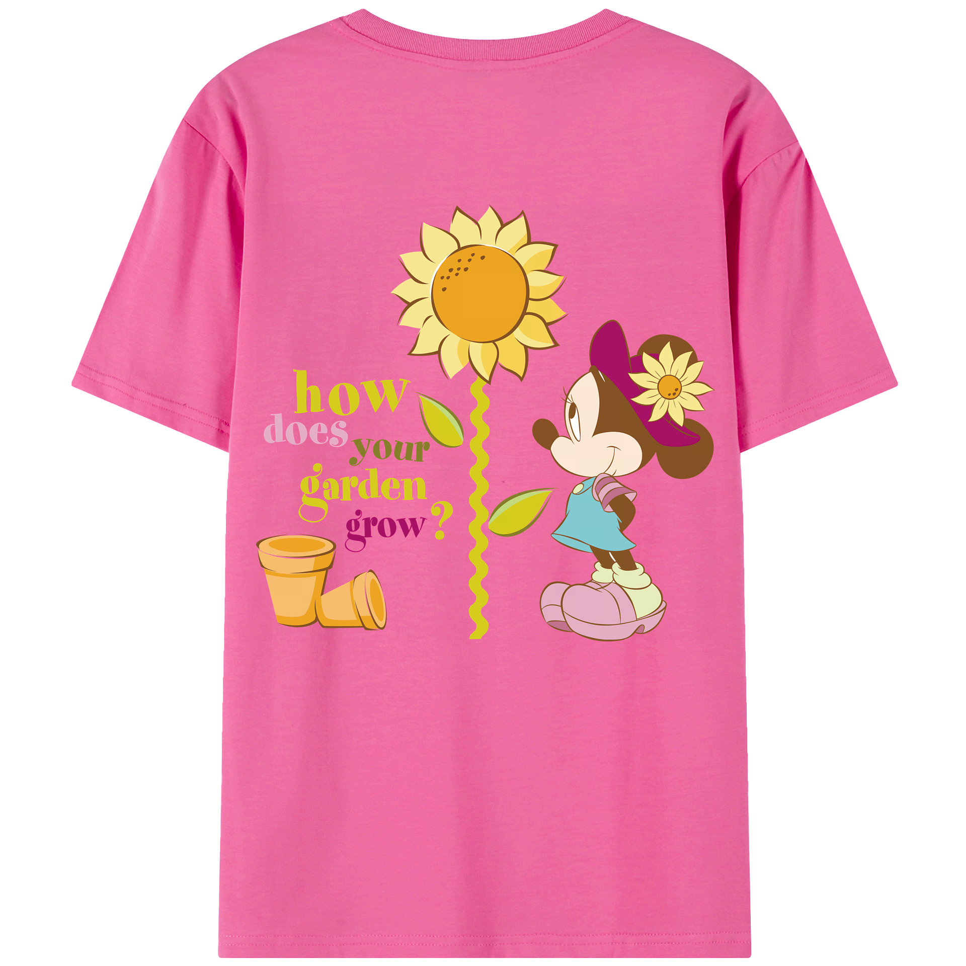（画像用） ミッキーマウス Mickey Mouse レディース半袖Tシャツ(バックプリント)
